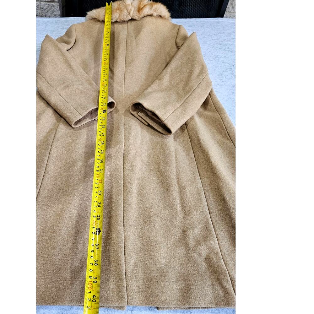 Banana Republic Dyed Italian Shearling Wool Jacket Coat, Front Pockets, Sz L - Picture 8 of 13